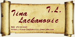 Tina Lackanović vizit kartica